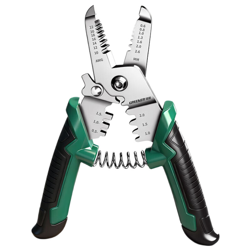 GREENER Multi-Function Wire Stripper Pliers Electrician Tool Fiber Optic Wire Stripping Cable Cutter Crimping Pliers