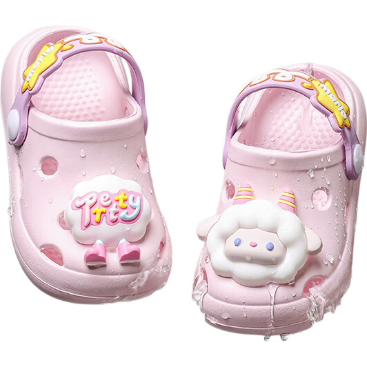 Cheerful Mario Baby Girls' Summer Clog Slippers Indoor Bathing Children's Sandal Breathable Non-Slip Beach Shoes