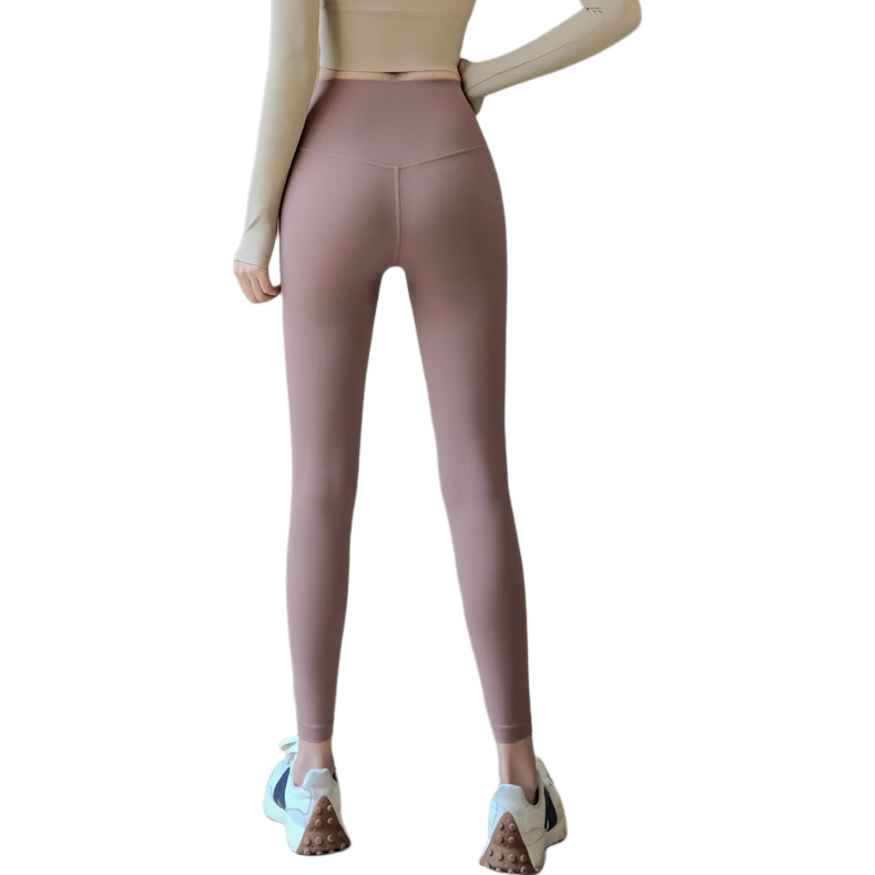 ACKDCS High-Waist Butt-Lifting Yoga Pants for Women, Tight-Fitting, High-Elastic, Bare-Sense, Outdoor Sports Leggings, Running, Pilates, Fitness Pants, Autumn