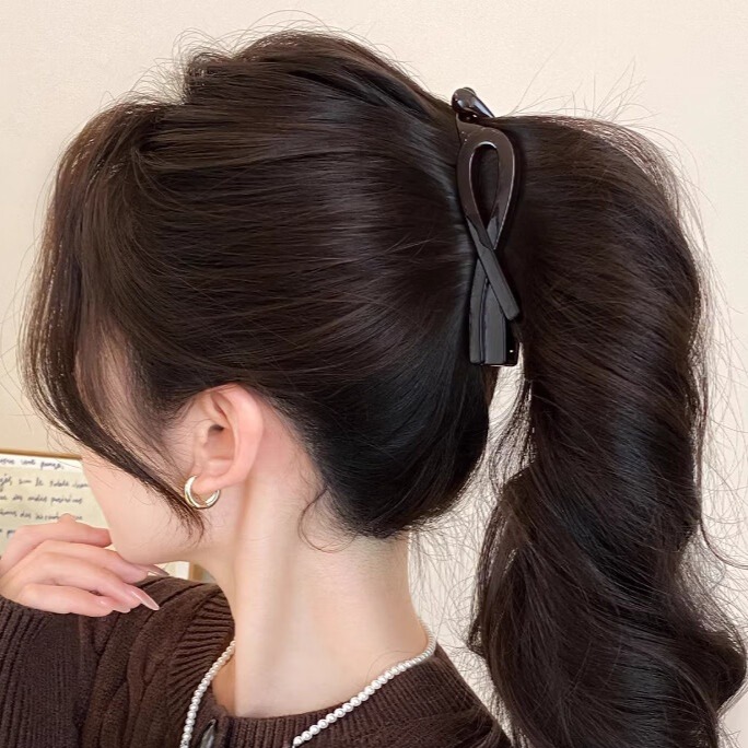 Jinglei Simple Large Banana Clip Vertical Clip for Women, 2026 New Style Twist Hair Clip, Full Back Bun Clip