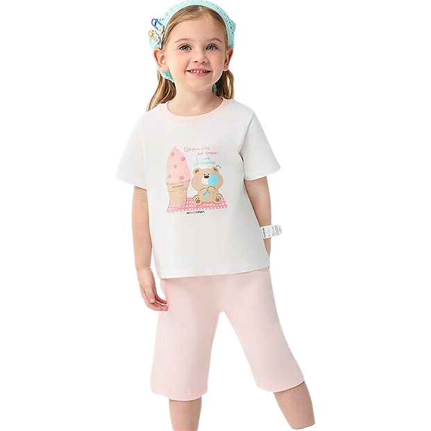 BALABALA Pajama Set for Boys And Girls, Home Wear, Air Conditioning Wear, Summer Style [Miiichan IP] 209225171208