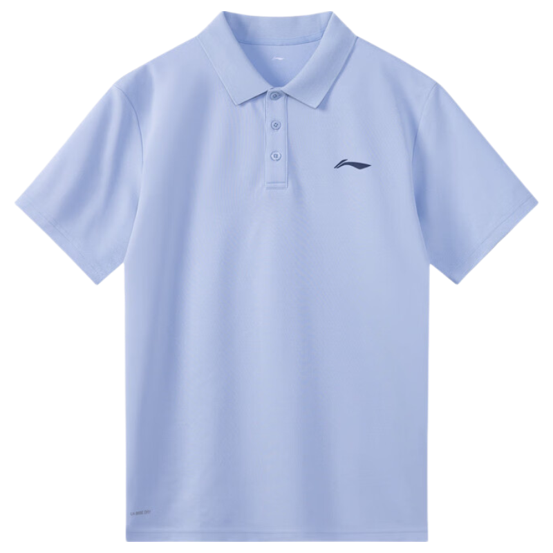 LI-NING Men's Lightweight Breathable Sports Polo Shirt Casual Classic Short Sleeve Top