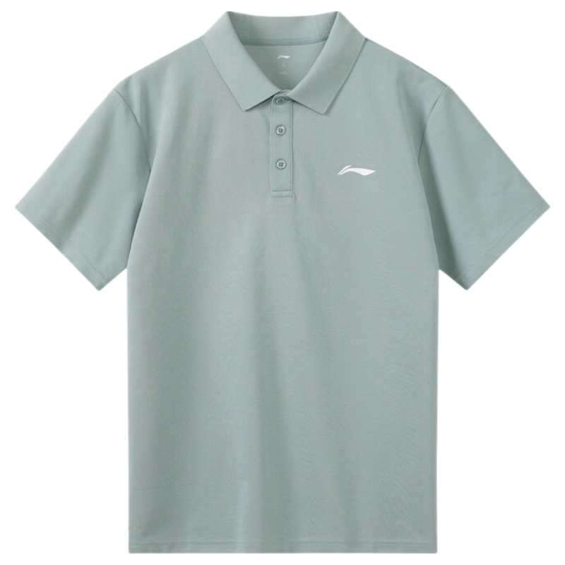 LI-NING Men's Lightweight Breathable Sports Polo Shirt Casual Classic Short Sleeve Top