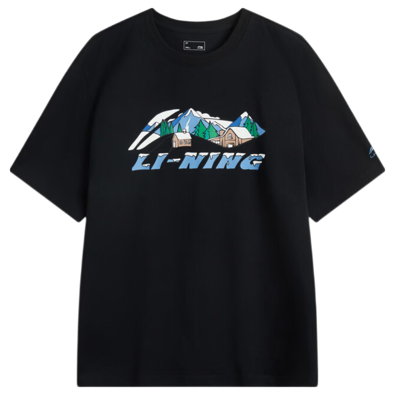 LI-NING Lightweight Breathable Short Sleeve Unisex Summer Casual Versatile Loose Comfortable Sports T-Shirt for Men and Women