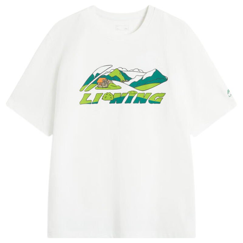 LI-NING Lightweight Breathable Short Sleeve Unisex Summer Casual Versatile Loose Comfortable Sports T-Shirt for Men and Women