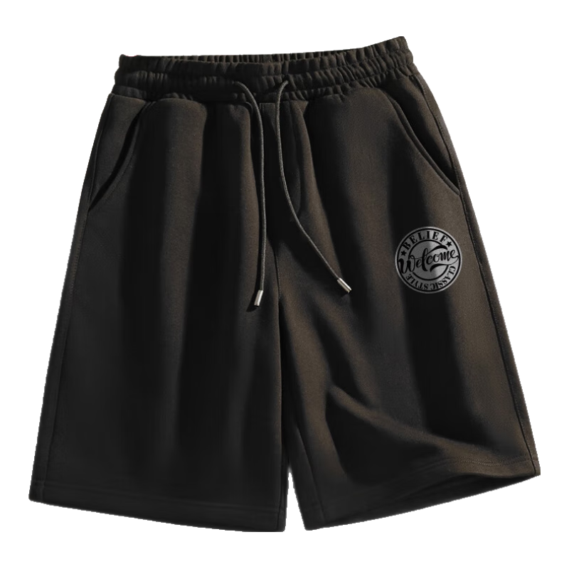 Baleno Men's Summer Cotton Breathable Casual Mid-Length Sports Loose Fit Plus Size Shorts