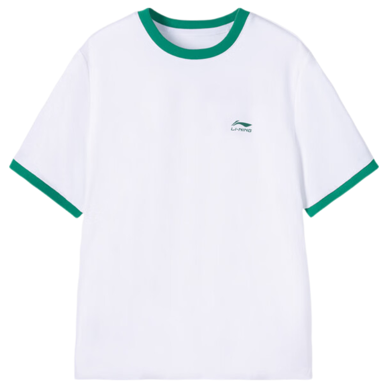 LI-NING Women's Summer Sports T-Shirt Comfortable Breathable Cool Short Sleeve Fashion Casual Versatile Tee Top