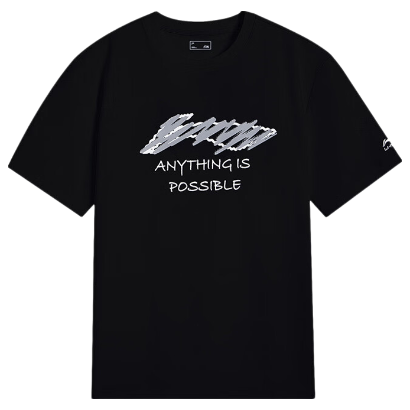 LI-NING Lightweight Breathable Men's Classic Casual Fashion Short Sleeve Running Fitness Sports T-Shirt