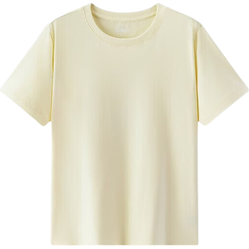 Semir Mall Same Style | Women's Summer Short Sleeve T-Shirt Solid Color Crew Neck Regular Shoulder Top 2026 Versatile Shirt 101926100001