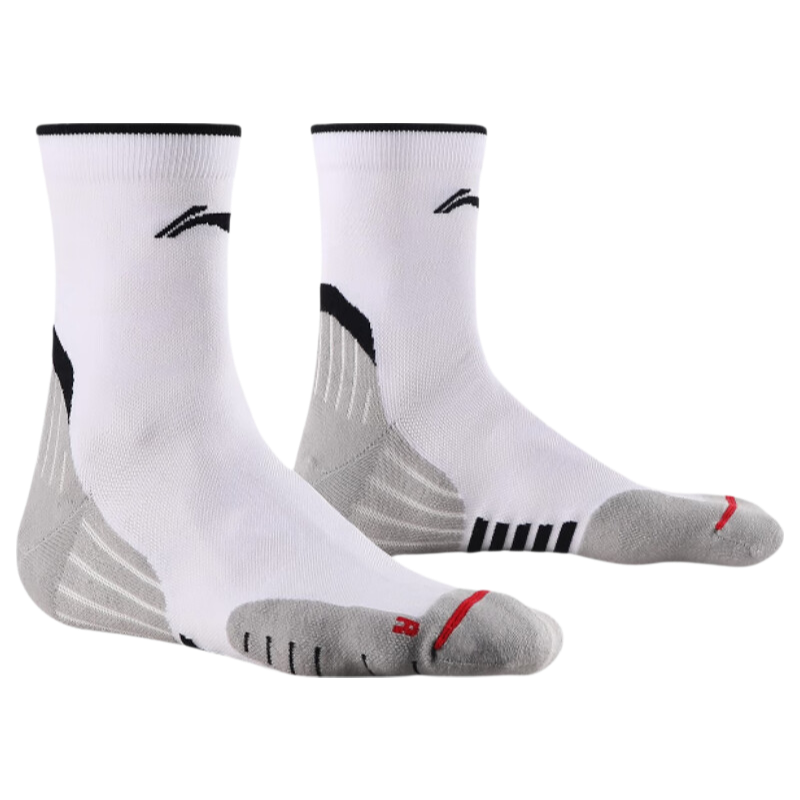 Li-Ning Marathon Professional Running Socks for Men And Women, Hiking Socks, Trekking Socks with Terry Bottom, Mid-Calf Sports Socks