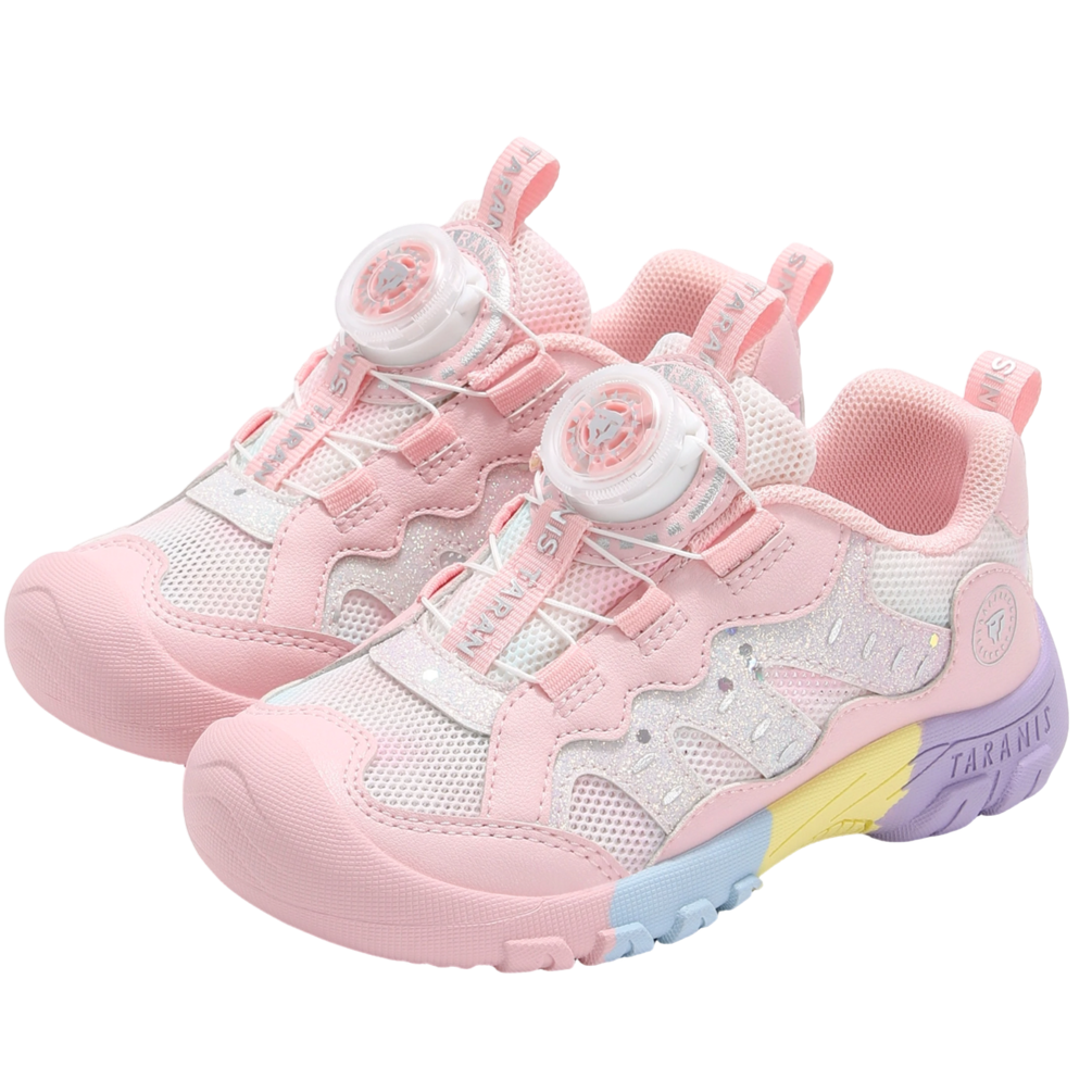 TARANIS Kids Sports Shoes Spring Summer New Girls Outdoor Soft Sole Running Shoes Pink Size 29
