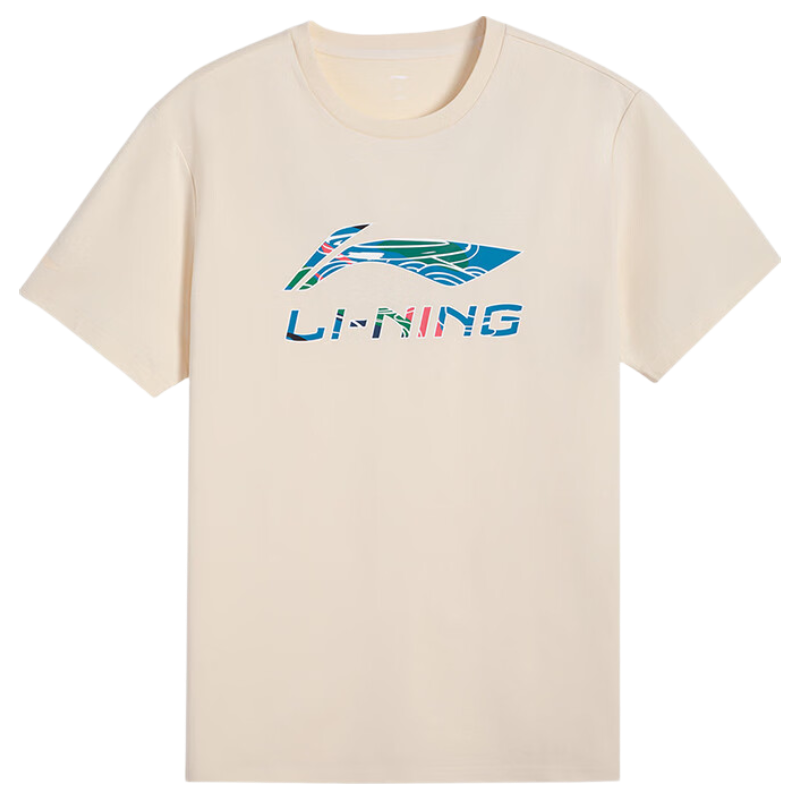 LI-NING Men's Breathable Comfortable Sports Lifestyle Short Sleeve T-Shirt Crew Neck Casual Simple Versatile Top