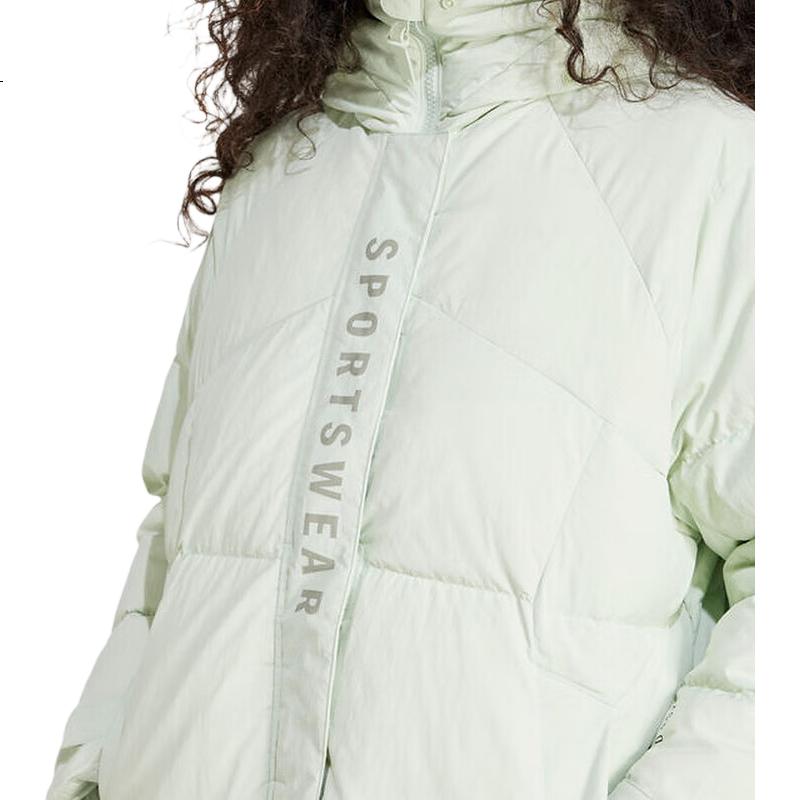 Adidas Women's Winter Regular Duck Down 600 Fill Power Linen Green Hooded down Jacket JM4619 XL