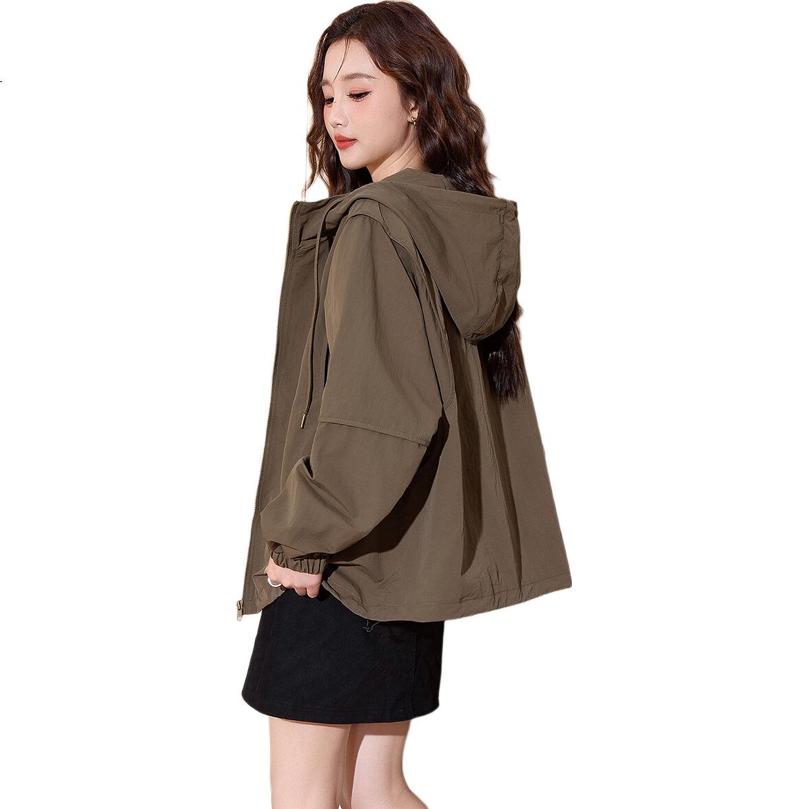 TonLion 2025 Autumn Women's Hooded Short Jacket