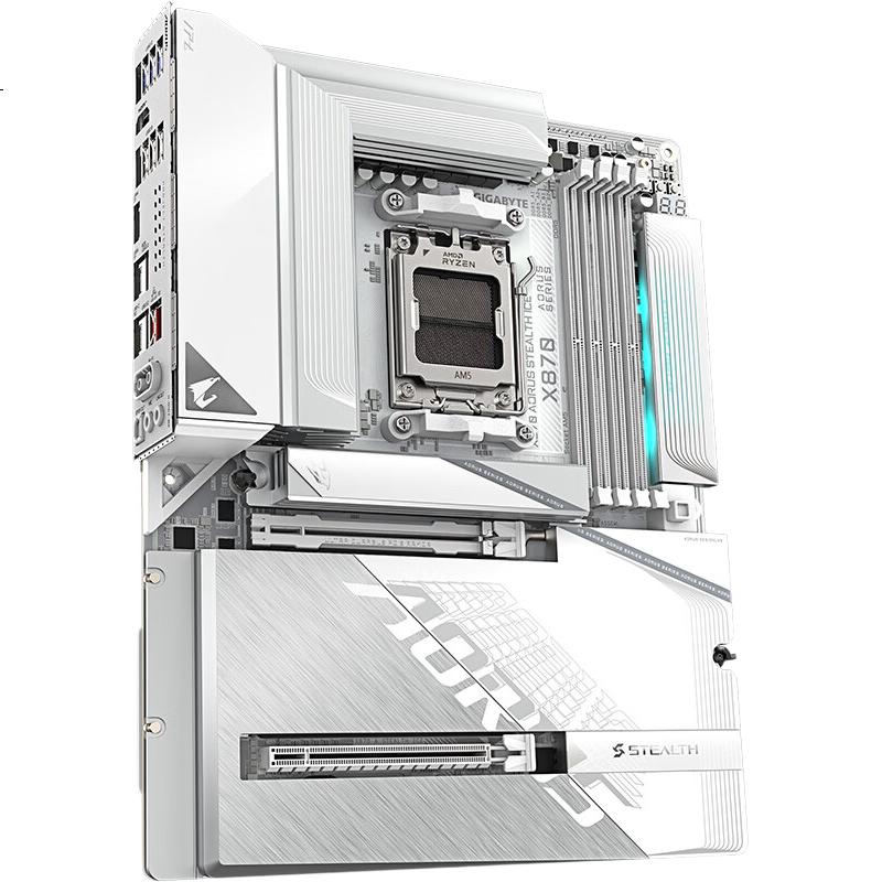 GIGABYTE GIGABYTE Backplate Ice Sculpture X870 AORUS STEALTH ICE Motherboard DDR5 AMD CPU AM5 9700X 9950X 9900X 9600X Compatible