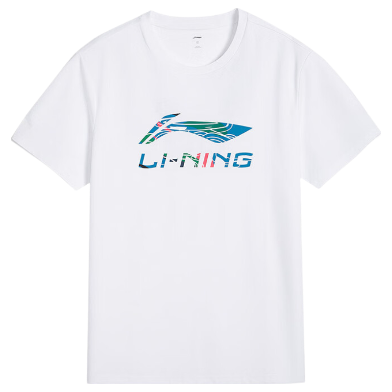 LI-NING Men's Breathable Comfortable Sports Lifestyle Short Sleeve T-Shirt Crew Neck Casual Simple Versatile Top