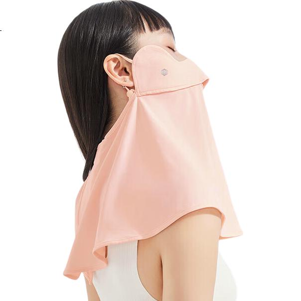 Cheguimu Sun Protection Skin-Friendly Neck Gaiter Mask, Windproof And UV-Resistant Outdoor Face Covering for Cycling, Hiking, And Sun Protection, Sea Pink