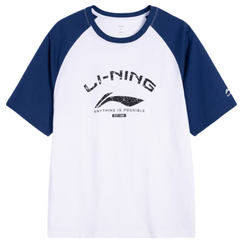 LI-NING Men's Summer Sports T-Shirt Breathable Lightweight Short Sleeve Casual Running Fitness Top