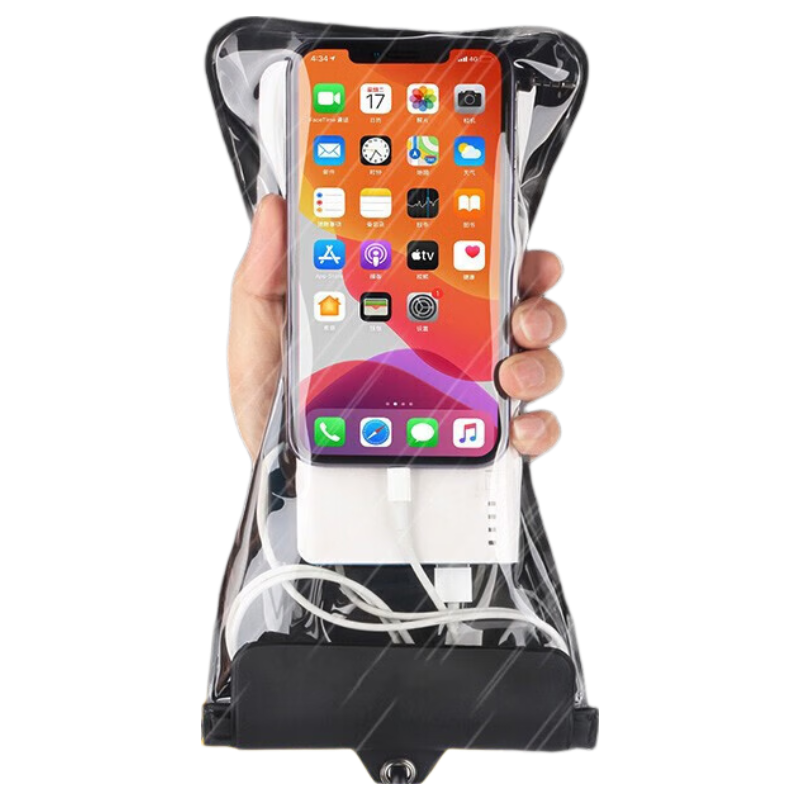 Liomirror Waterproof Phone Pouch for Riders Touchscreen Compatible Charging Swimming Photography with Earphone Jack