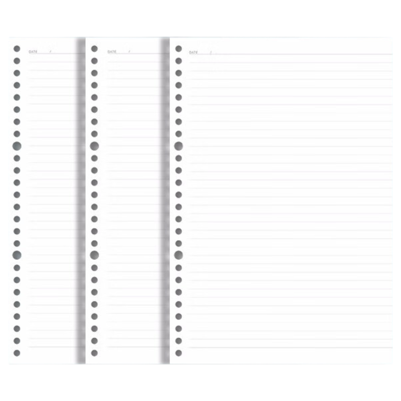 Sannianerban 3-Pack 26-Hole B5 Ruled Loose-Leaf Refill Paper for Student Writing, Thick Removable Notebook Refill Paper, B5 Ruled Refill Paper for Notebooks And Journals, 3 Packs