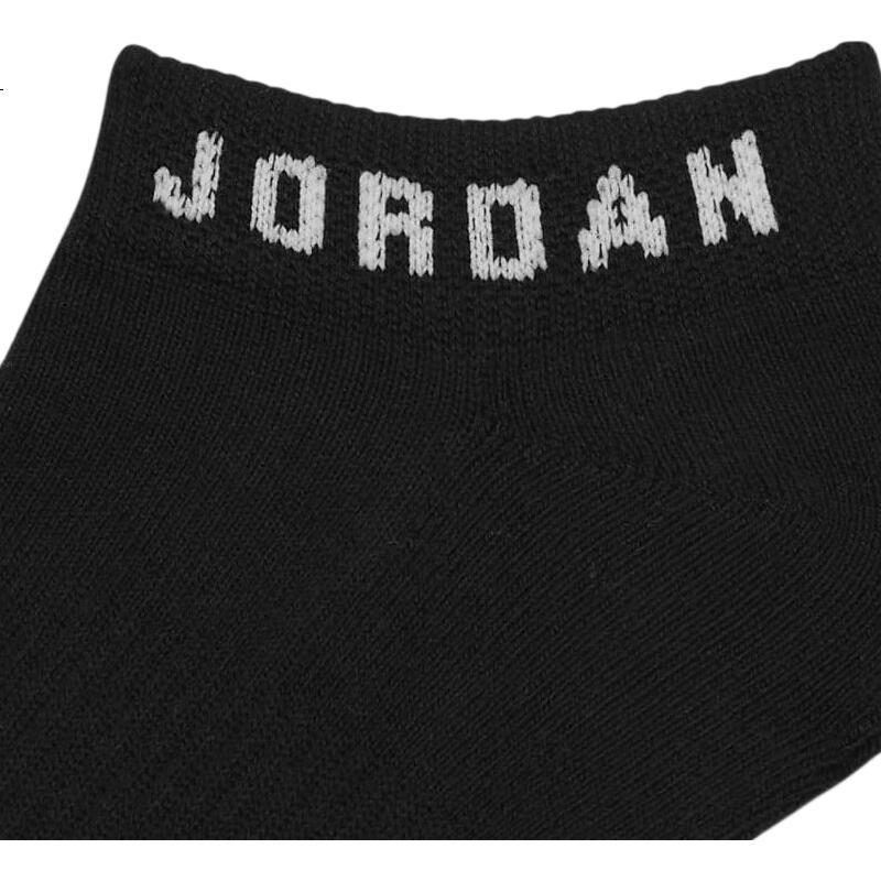 Jordan Men's And Women's Sports Socks, Quick-Drying Breathable, Letter Logo, Three-Pair Pack Short Socks DX9656-010 Black M