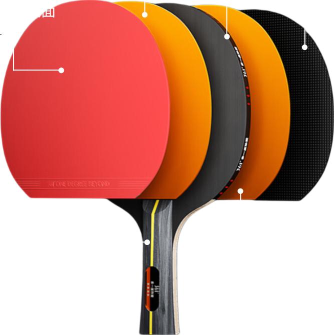 361° Table Tennis Racket Professional Student Adult Competition Training Horizontal Straight Racket Set with Paddle Case And Three Balls