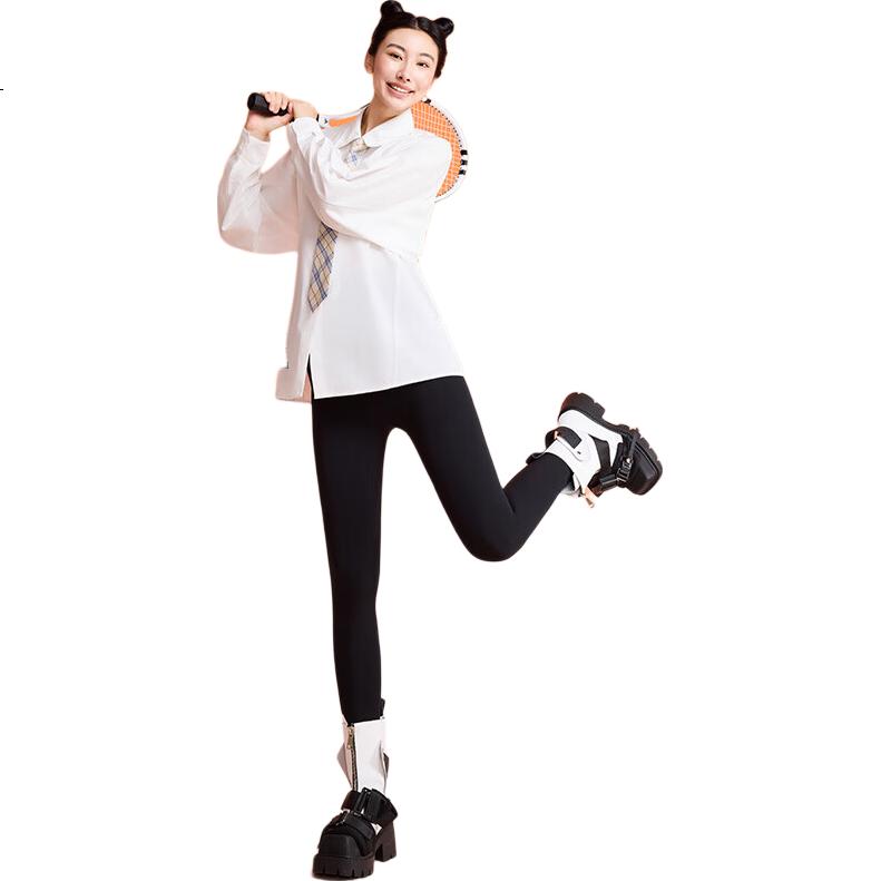 MiiOW Shark Pants [Graphene Thermal] Fleece-Lined Thickened Autumn Winter Leggings Slimming Shaping Warm Palace 2025 New Edition