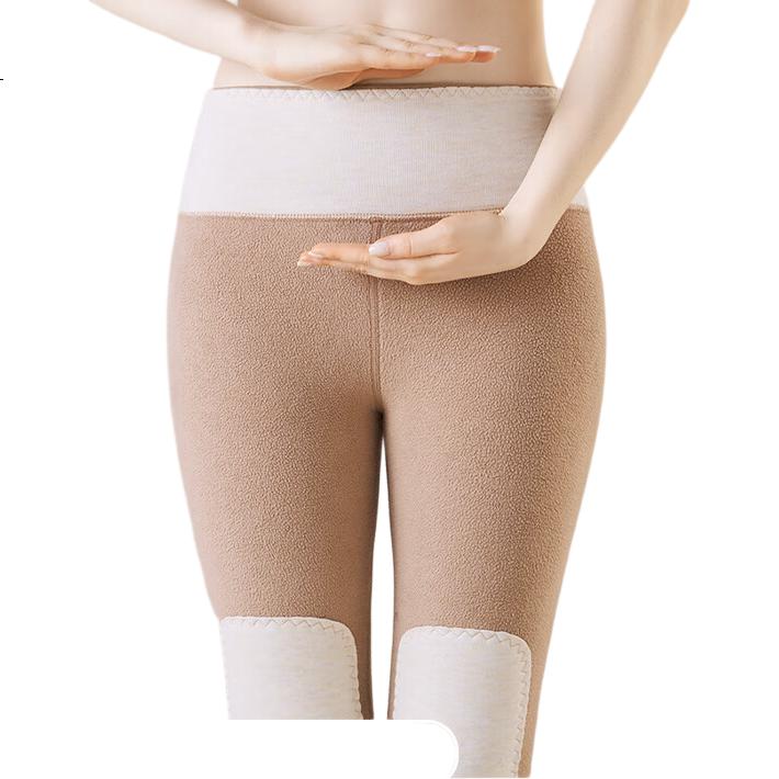 MiiOW Women's Thermal Pants [Warm Palace Knee Protection] Autumn Lamb Wool Fleece Thickened Cashmere Silk Cotton Leggings 2025 New Edition