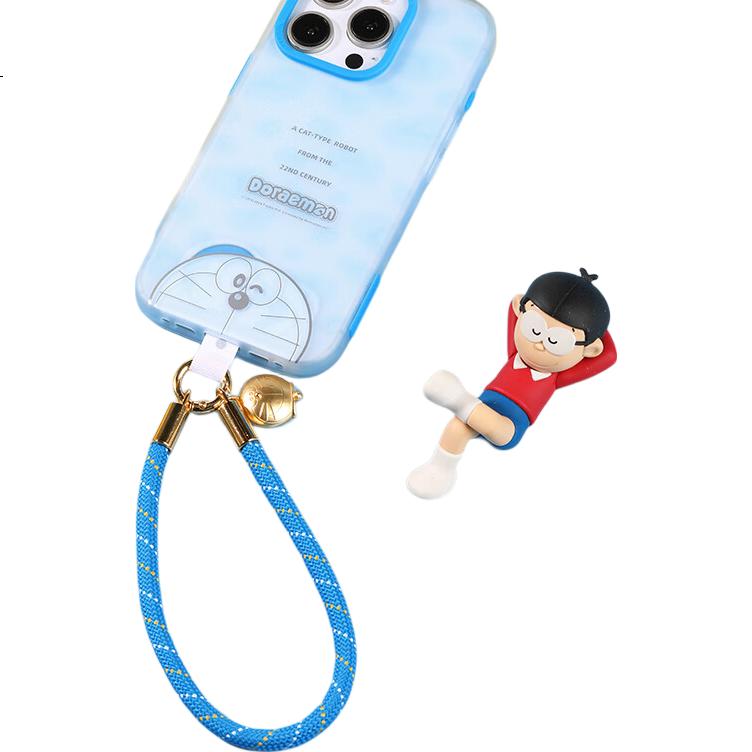 Lock Doraemon Phone Wrist Strap Short Woven Anti-Theft Anti-Lost Durable Portable Cute Cartoon Unisex Wrist Rope