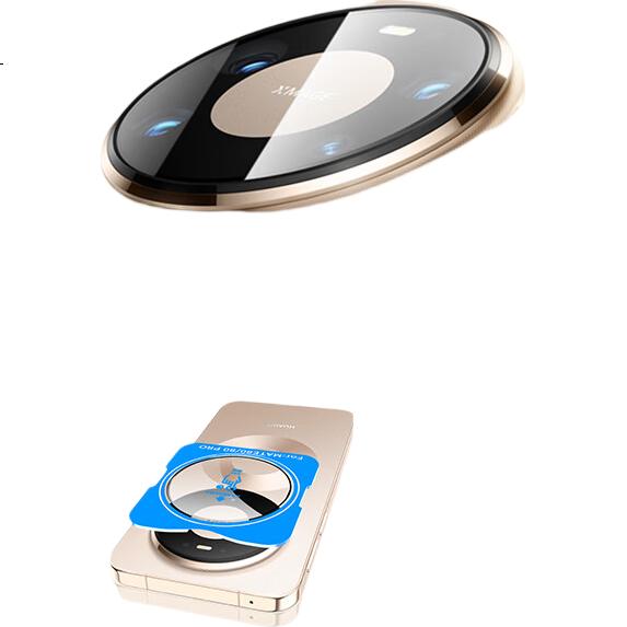 ESCASE Instant Adhesive Box for Huawei Mate80 Lens Film Mate80Pro Camera Protective Film AR Anti-Reflective Scratch-Resistant Tempered Glass Full Coverage Camera Glass New Model