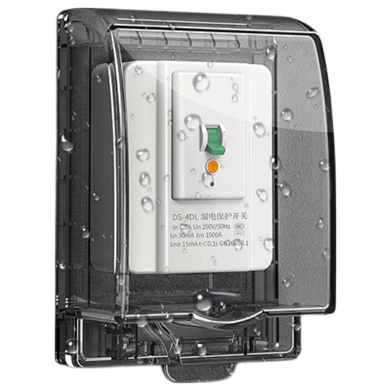 International Electrician 86 Type Waterproof Socket Box Waterproof Cover Dustproof Cover Transparent Waterproof Cover No Drilling Required Extended Height Waterproof Cover