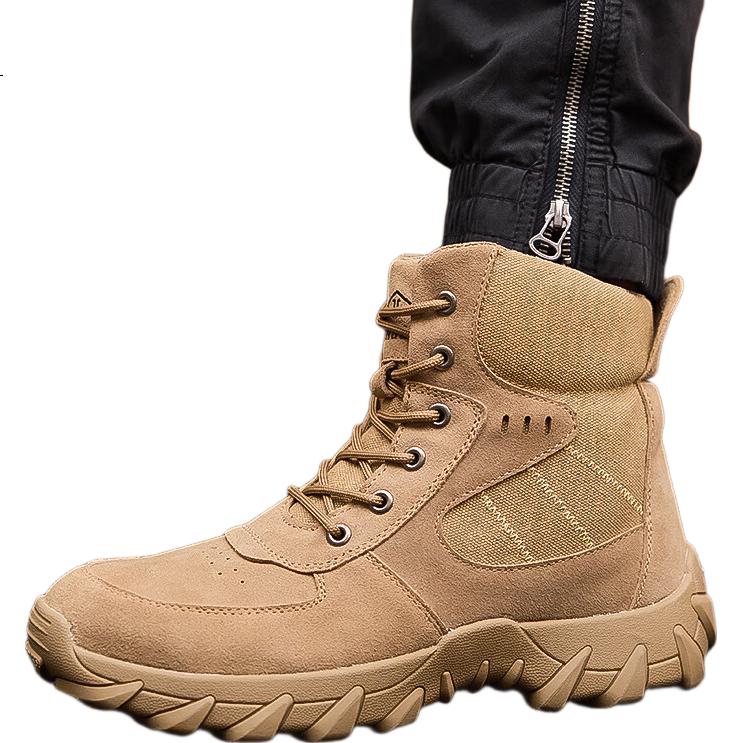 Dinggu Men's Safety Work Shoes Anti-Smash Anti-Puncture High-Top Lightweight Winter Fleece JD1286ZGD38