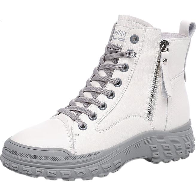 RED DRAGONFLY Women's Martin Boots British Style Fleece Lined Warm Slim Street High Top Versatile Boots WXC430051