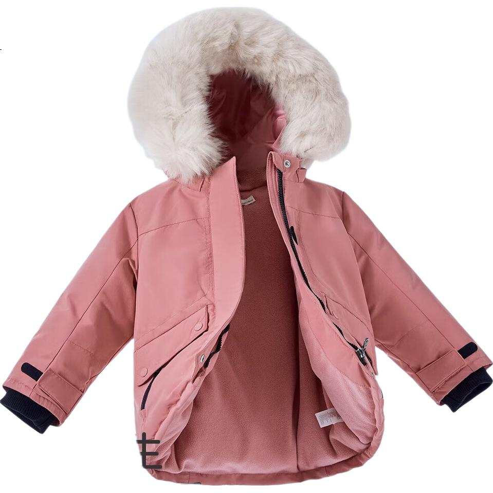 DAVE & BELLA Pompom Down Kids' Warm Winter Jacket Boys and Girls Baby Outerwear