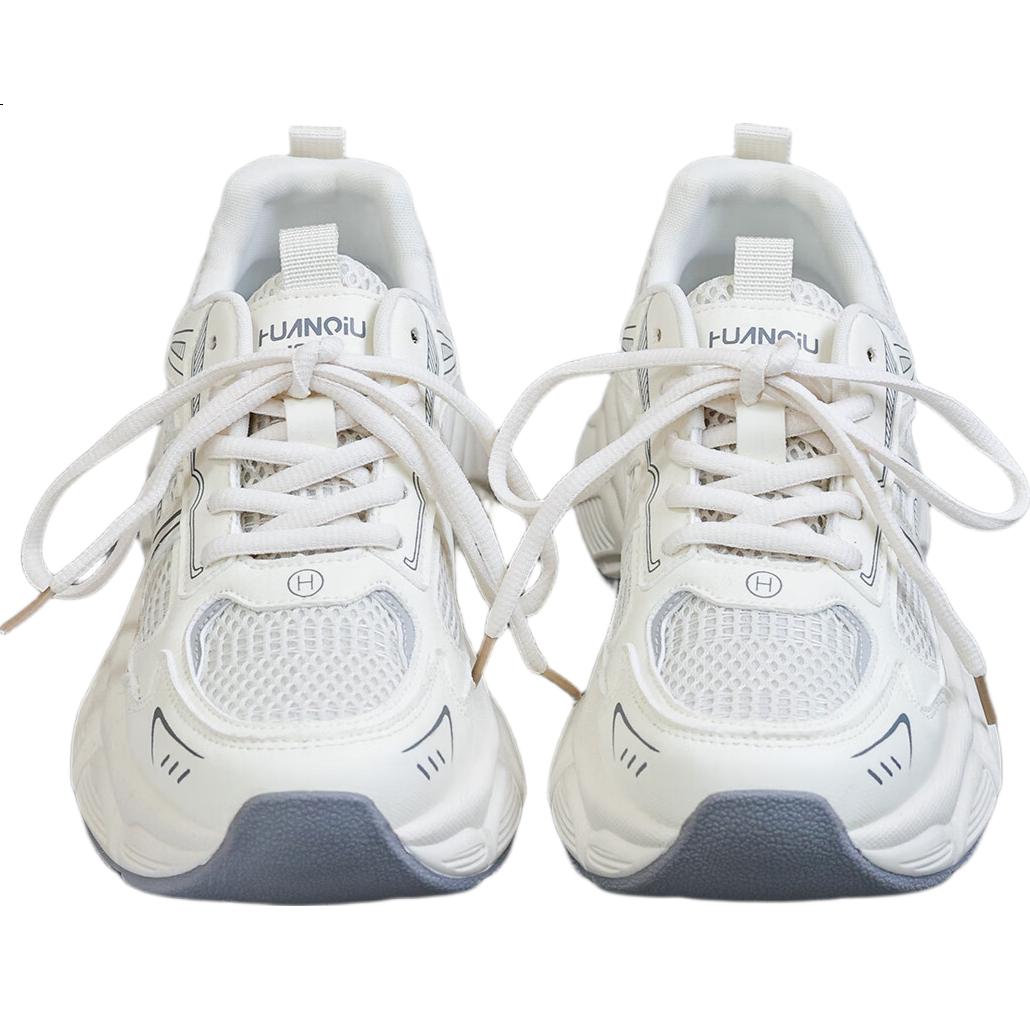 Global Casual 2024 New Mesh Dad Shoes for Women Korean Style Popular Student Shoes Fashionable Versatile Thick-soled Sneakers