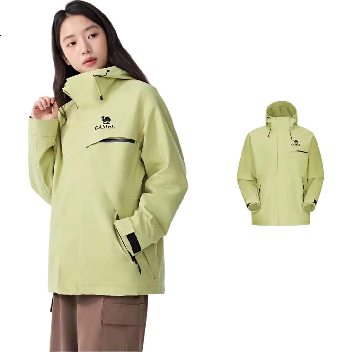 CAMEL [Zhuifengzhe Single-Use] Outdoor Waterproof Windproof Breathable Jacket for Couples Hiking W34CATG603B