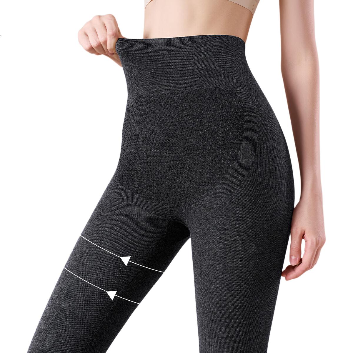 GRACEWELL High-Waist Tummy Control Thermal Leggings Women Seamless Autumn Winter German Velvet Wool Heating Slimming 2025 New Style