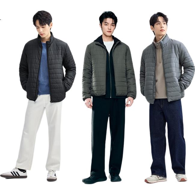 Giordano Men's Cotton Padded Jacket Outdoor New Solid Color Stand Collar Warm Cotton Coat 13075816