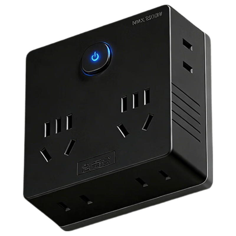 CHIGO Model 86 Multi-Outlet Power Strip Adapter with Master Switch, 6-Outlet Wireless Wall Socket Extension