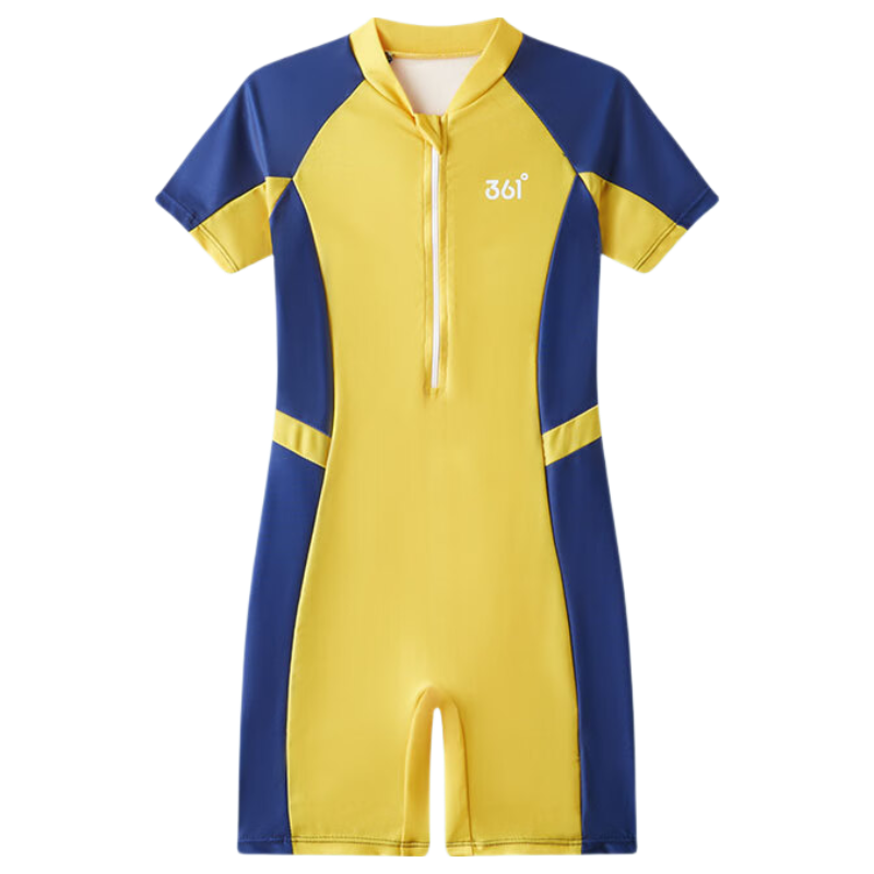 361° Boys' One-Piece Swimsuit for Children And Teens, Square-Leg Swimming Trunks, Professional Training Quick-Dry Swimwear for Swimming Pool