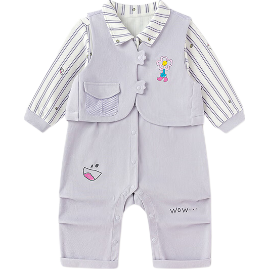 Balabala [balaOne] Kids Baby Outfit 2026 Spring Newborn Knitted Romper
