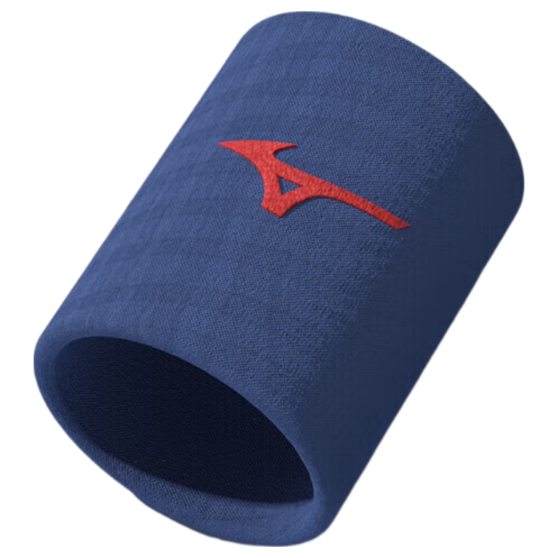MIZUNO Wristband for Men And Women, Sports Fitness Basketball Wrist Guard, Sweat-Absorbing Protective Equipment, Badminton B577-35 Deep Blue Single Piece
