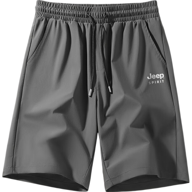 JEEP SPIRIT Men's Summer Ice Silk Shorts Casual Loose Fit Straight Sports Quick-Dry Five-Point Pants