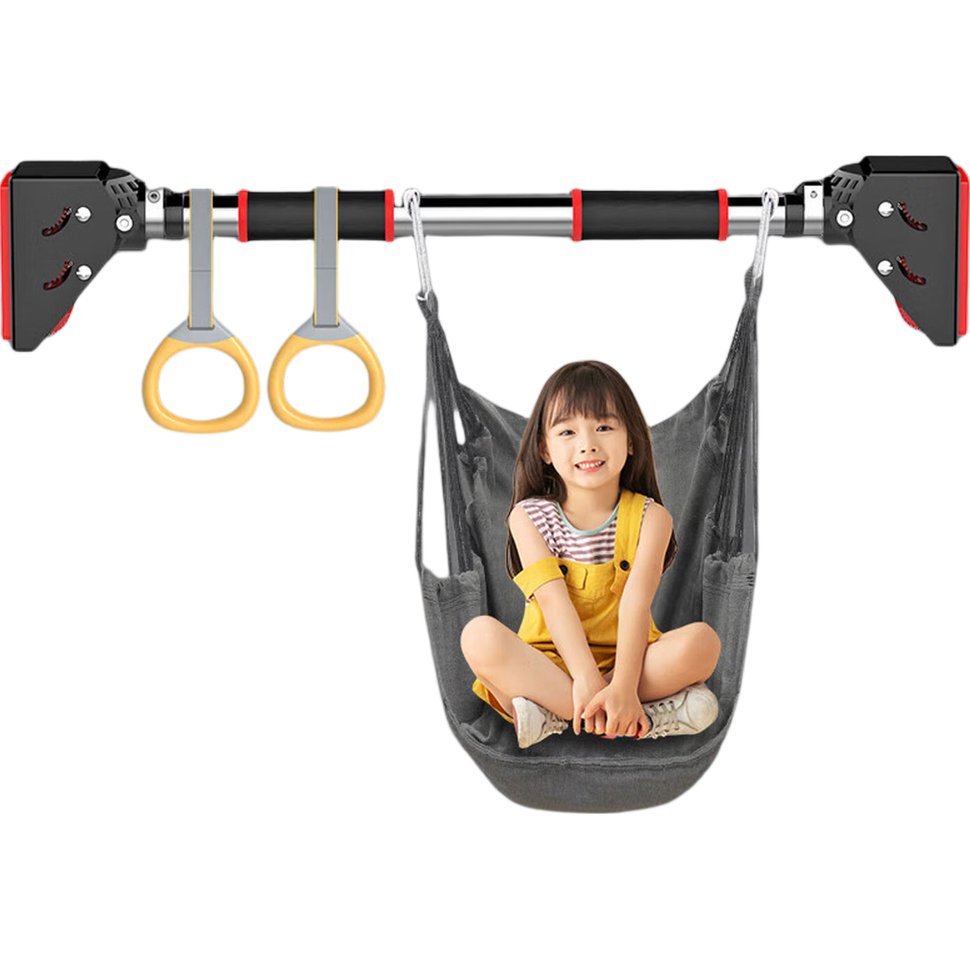 Mdikawe Pull-Up Bar, Adult Home Use, Children Indoor Single Bar Door Frame, No Drilling Required Fitness Equipment, Swing Hammock
