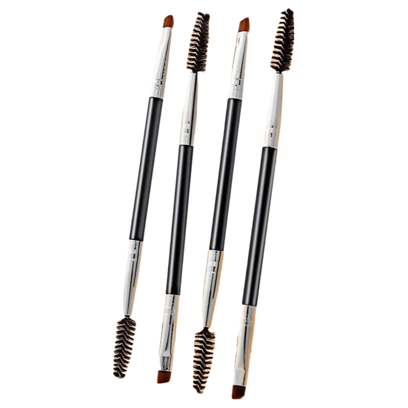 Chense Multifunctional Dual-Ended Eyebrow and Eyelash Makeup Brush - Angled Eyebrow Brush and Spiral Eyelash Brush