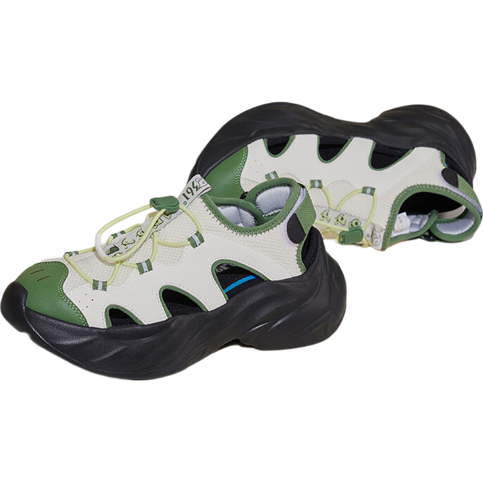 361° Sports Slippers, Thick-Soled Crocs-Style Clogs for Women, Summer Outdoor Water-Walking Mary Jane Sandals, 682526715-2