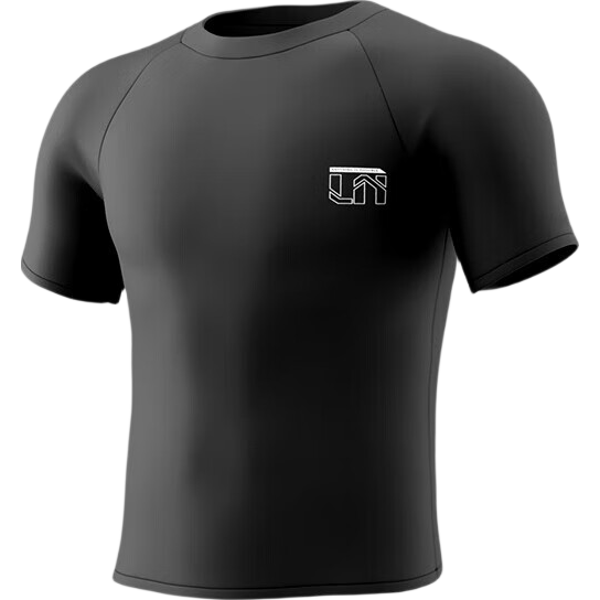 Li-Ning Men's Swimming Suit, Professional Quick-Dry Breathable Sports Short Sleeve, Large Size Anti-Embarrassment Loose Swimwear, 8051 Black XXXL