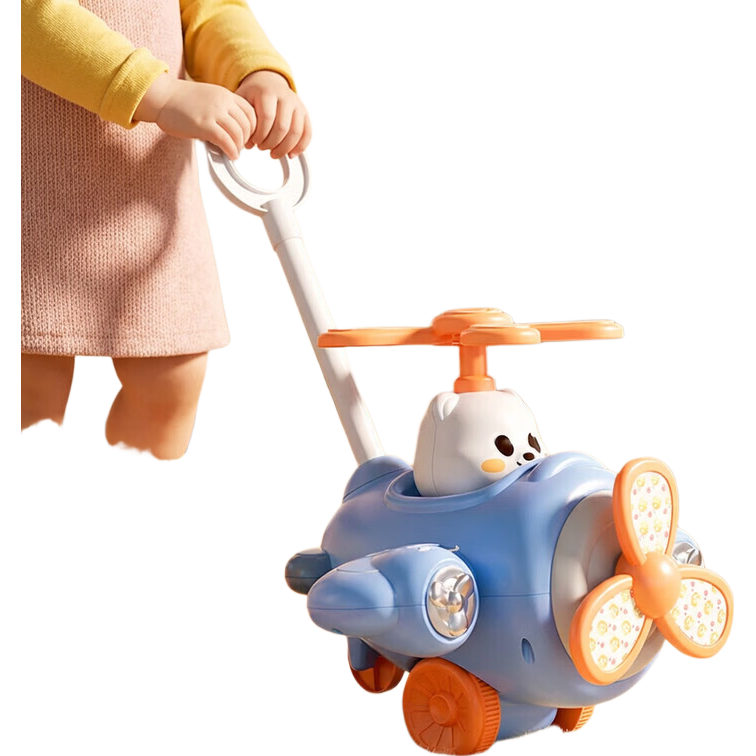Beisinai Push-Push Toy for 1-3 Years Old, Walking Aid with Airplane Design, Educational Baby Walker, Birthday Gift
