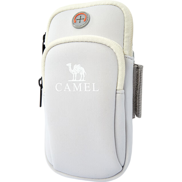 CAMEL Running Armband Phone Pouch for Men And Women, Arm Storage Bag, Wrist Pouch, Sports Outdoor Phone Holder, Milk White Color