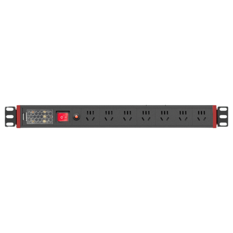 DELIXI PDU Cabinet Desktop Gaming Power Strip Socket 7-Slot Five-Hole 10A Master Control Switch Wireless
